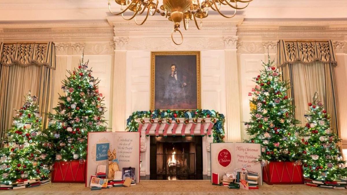 decor casa alba craciun jill biden