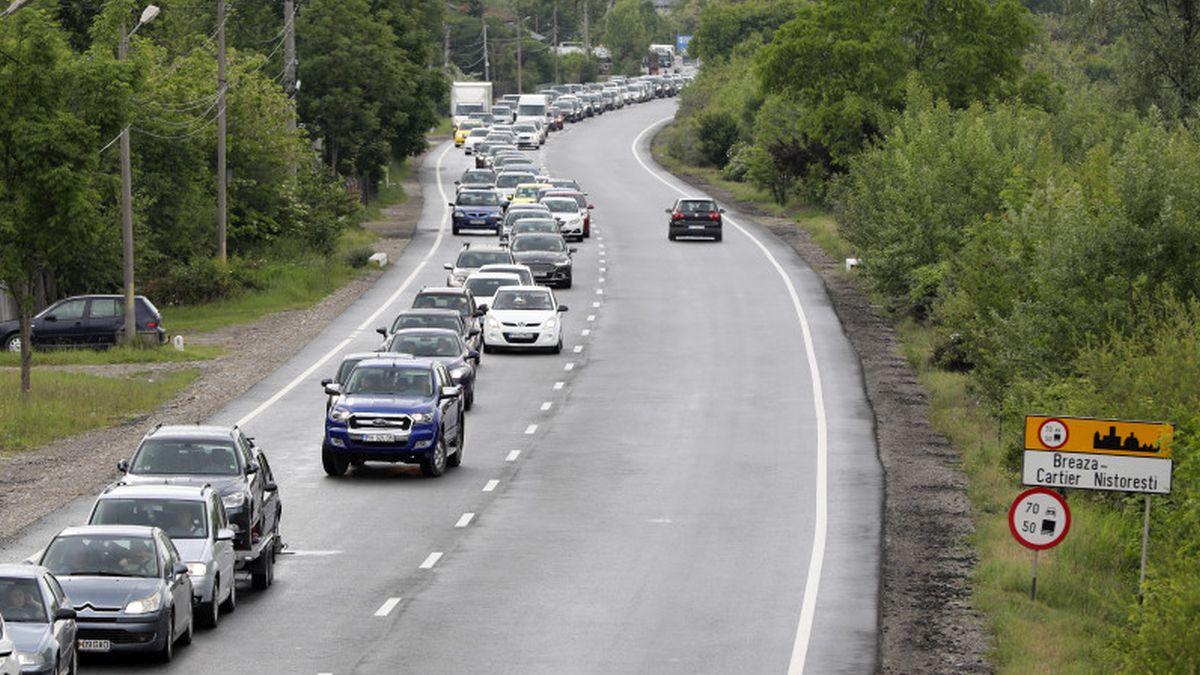 trafic ingreunat dn1 se circula in coloana