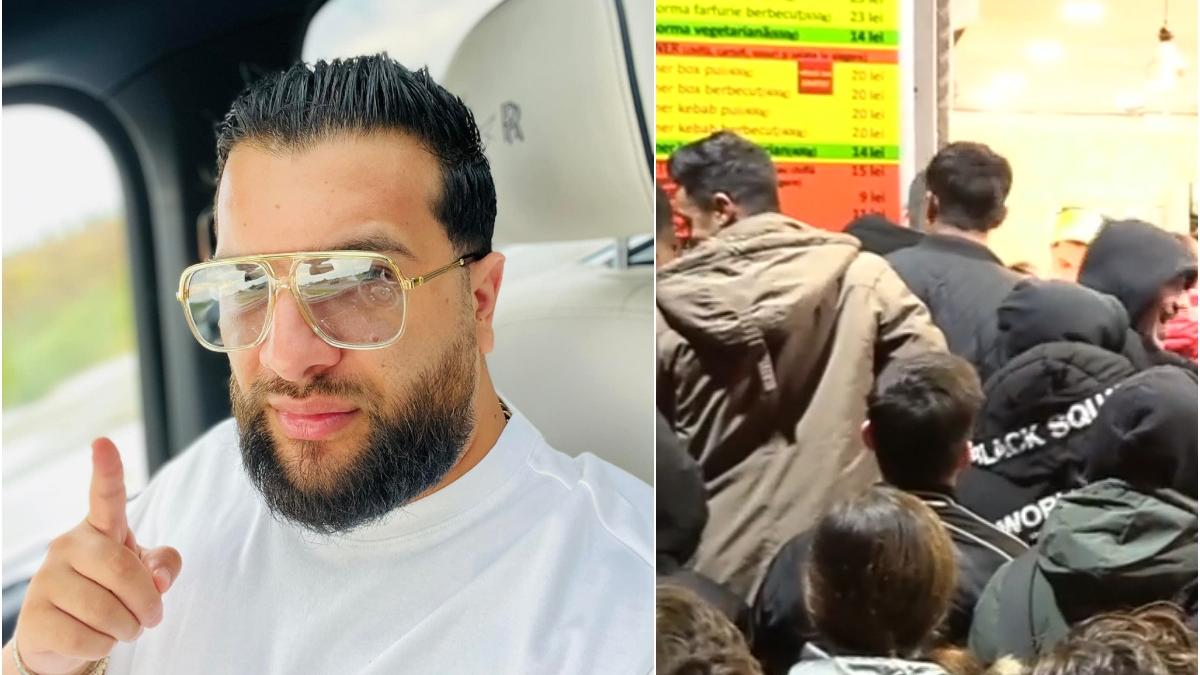 tzanca uraganul ploiesti oameni coada shaorma gratis