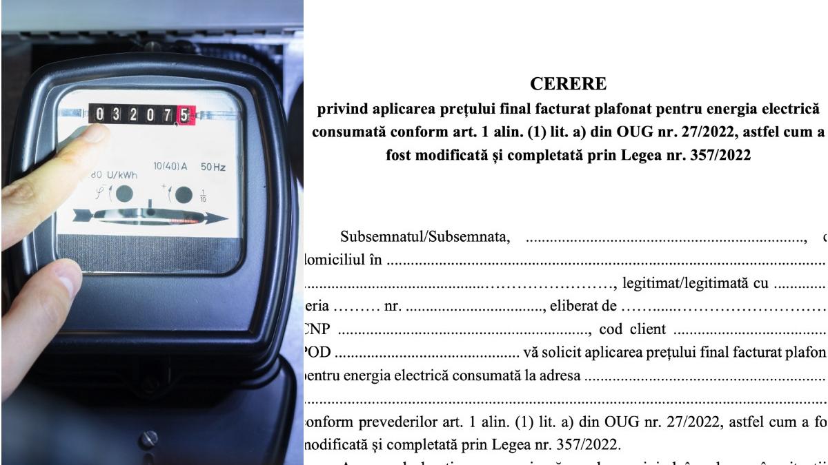 cerere declaratie plafonare pret energie