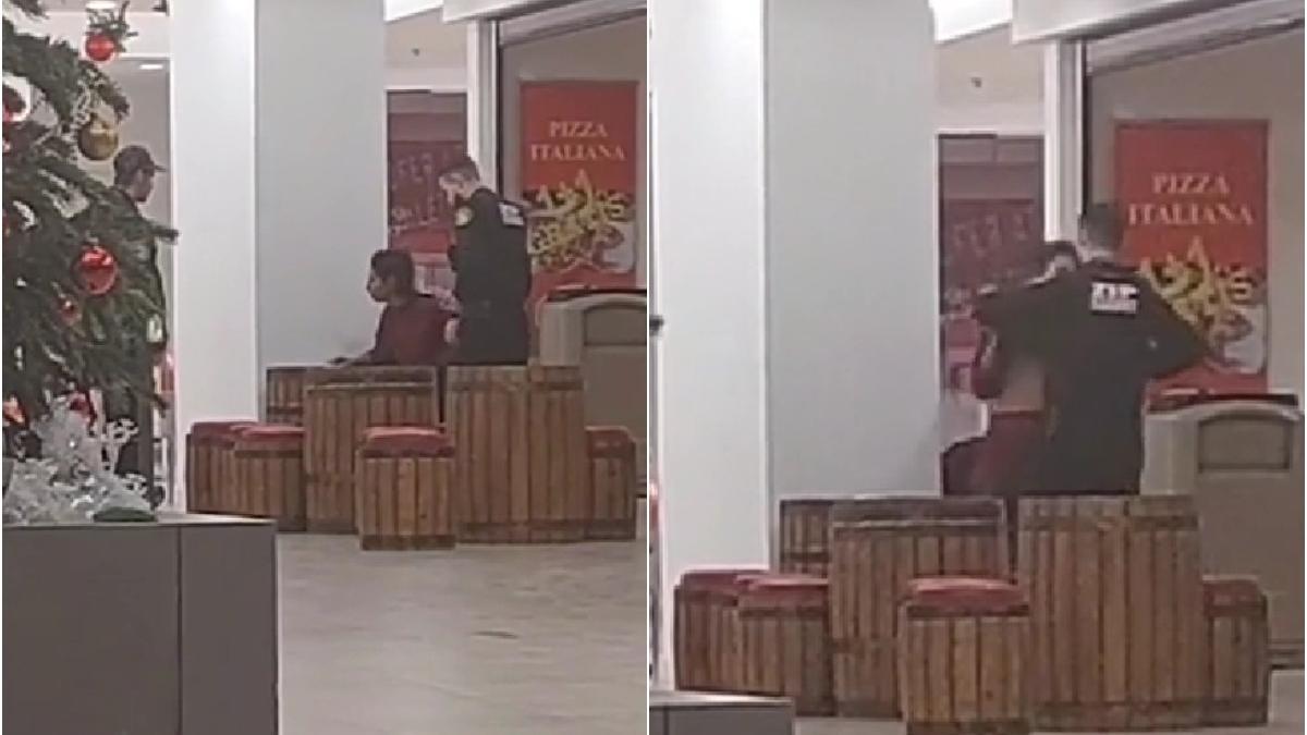 paznic a batut o femeie mall constanta