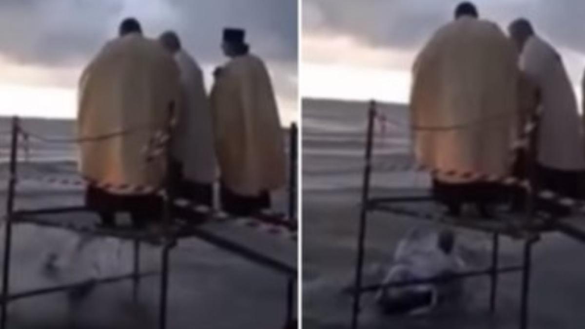 cine este preotul roman din italia care a cazut in apa cu tot cu cruce in italia