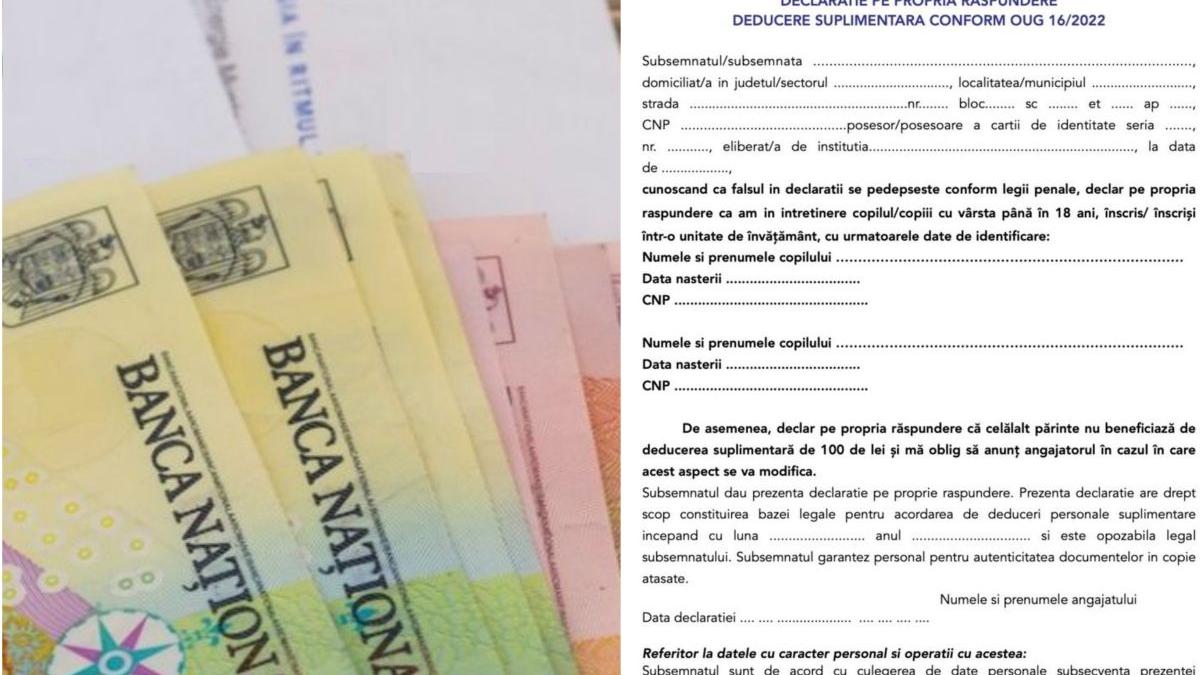 Model de declaraţie pentru scutiri de impozit, pentru părinţii care au ...