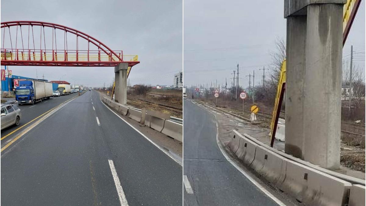 pasarela pentru pietoni fara trepte prima banda centura bucuresti