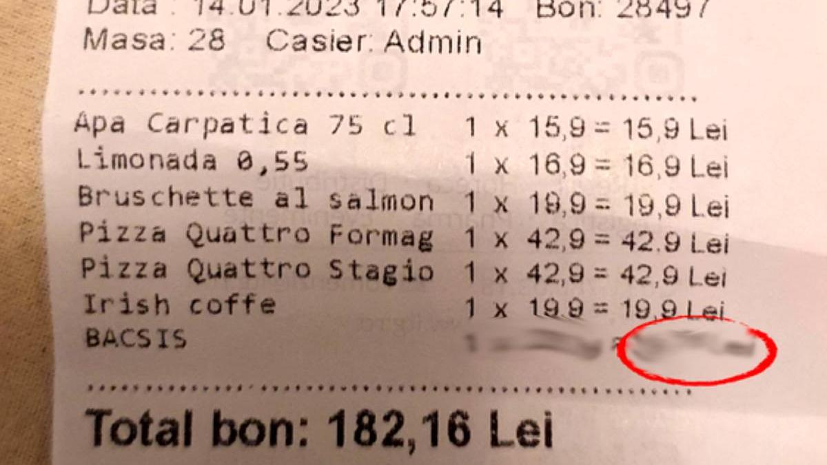 roman obligat de ospatar sa plateasca bacsis centrul vechi bucuresti