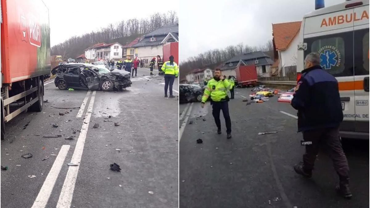 carambol trei masini hunedoara femeie moarta