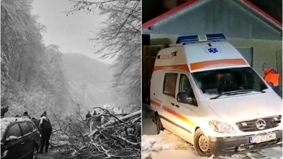drumuri inchise ambulante in sant si mii de oameni ramasi in bezna pagube vreme rea
