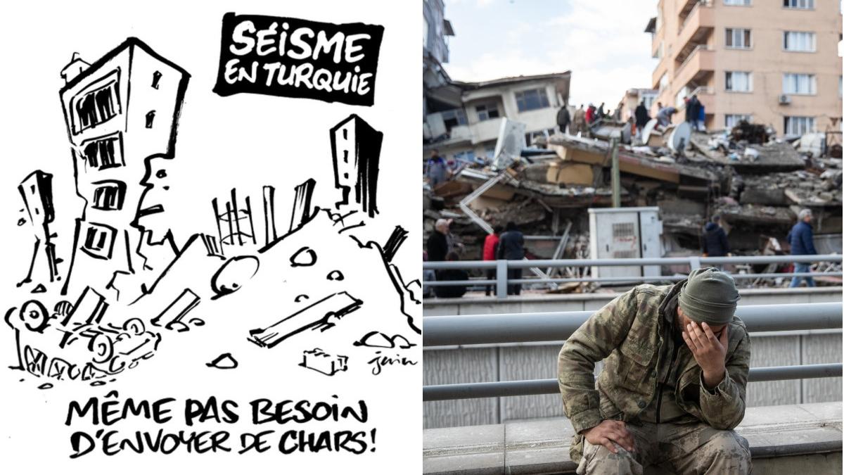charlie hebdo publicatie franceza caricatura cutremur turcia