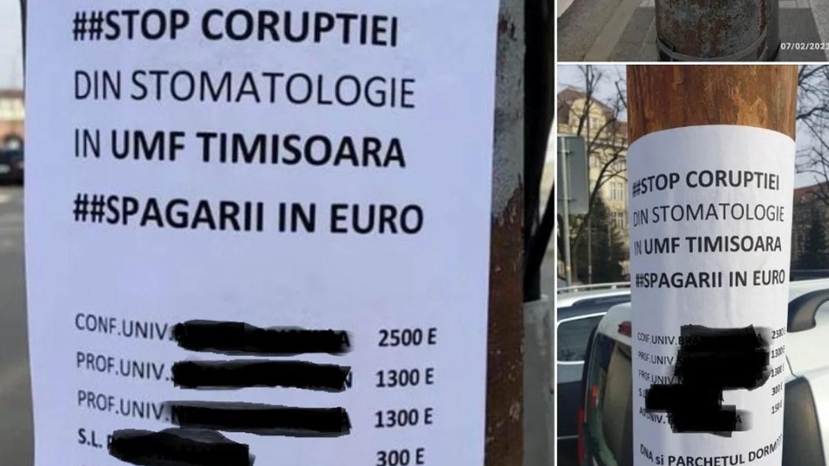 coruptie afise timisoara facultate stomatologie