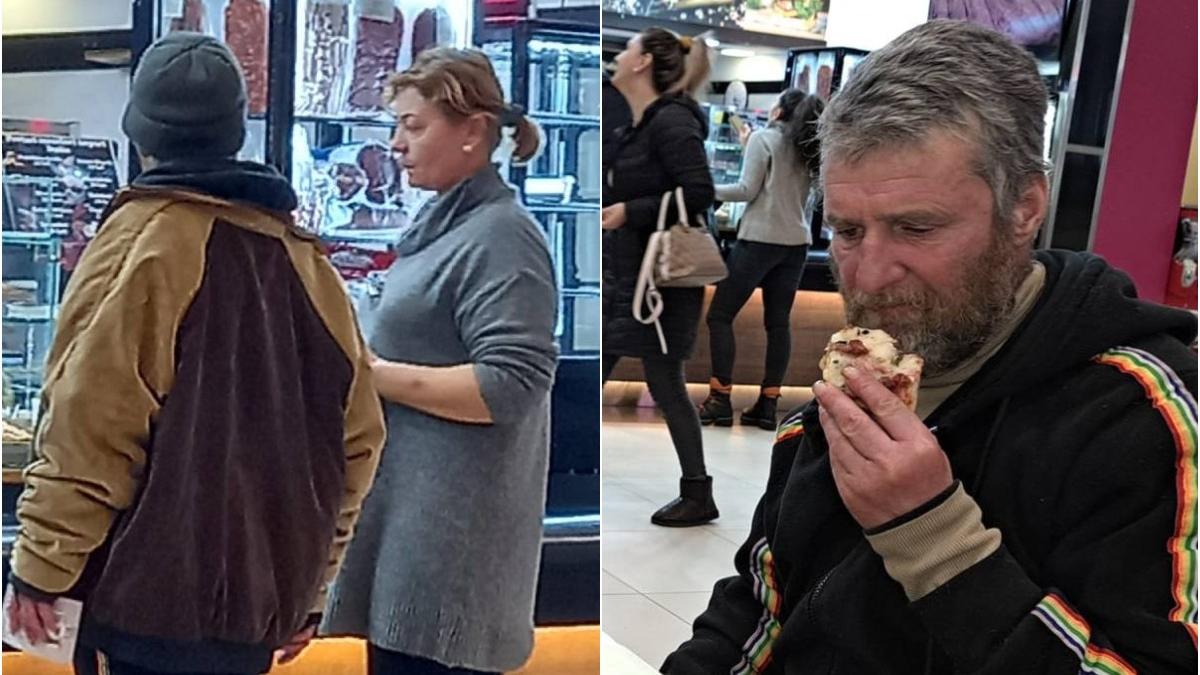 femeie om nevoias al strazii masa fastfood ageti paza iasi