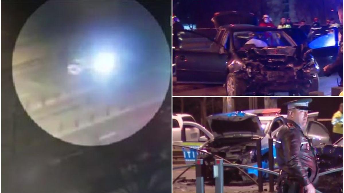 masina politie accident frontal sofer beat bucuresti
