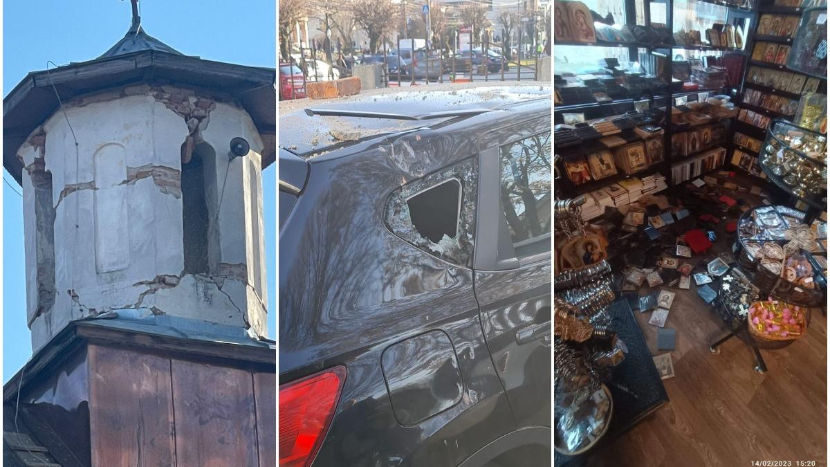 turla manastire din tismana afectata de cutremurul de 5 7 din gorj