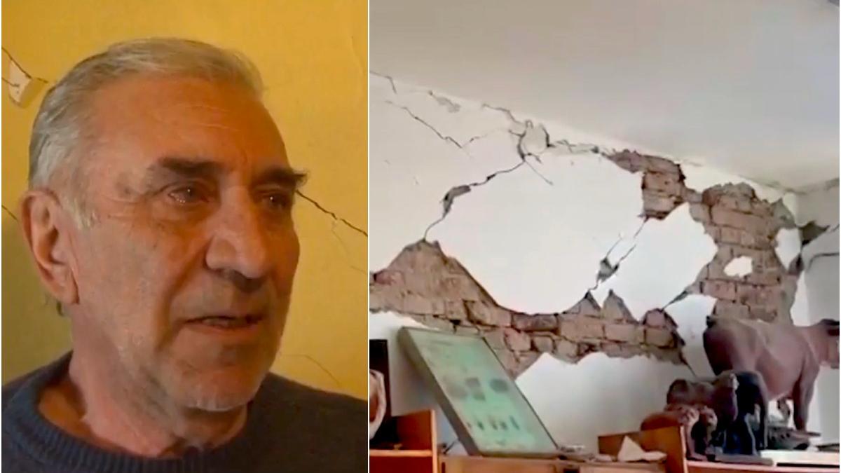 cum arata casa gorj dupa cutremur batran lacrimi in ochi