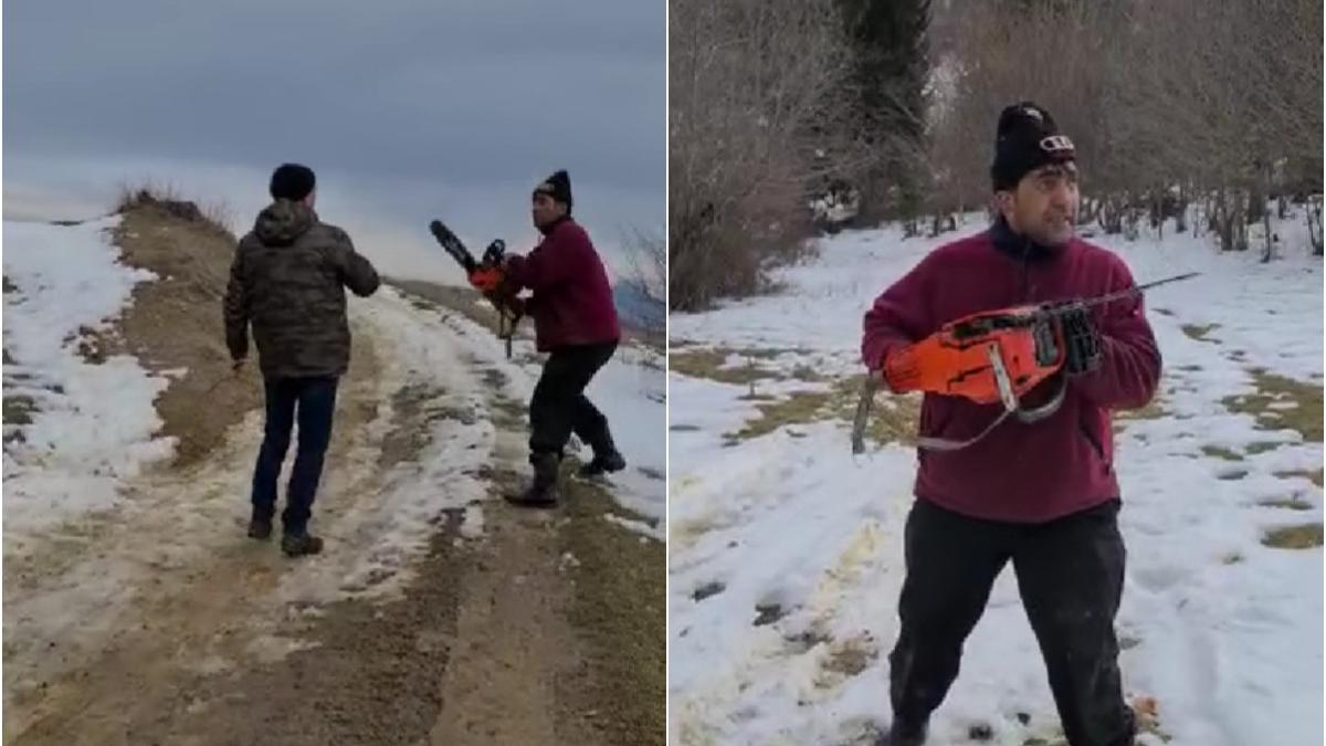 padurari amenintati drujbe topoare hoti lemne arges