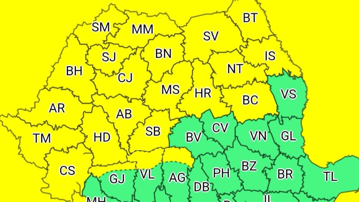 cod galben ninsori viscol jumatate tara prognoza meteo actualizata anm