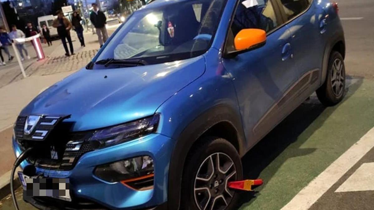 galati roata blocata parcare statie electrica