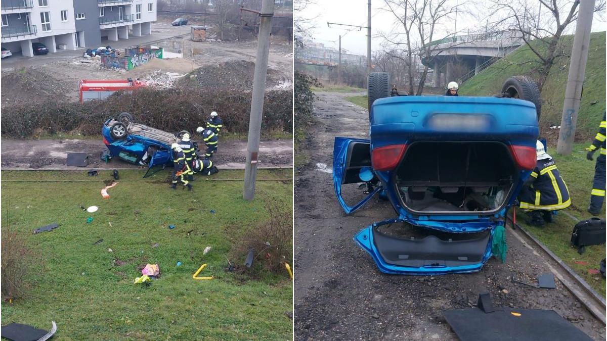 sofer 75 ani scapat cu viata cazut masina pod arad