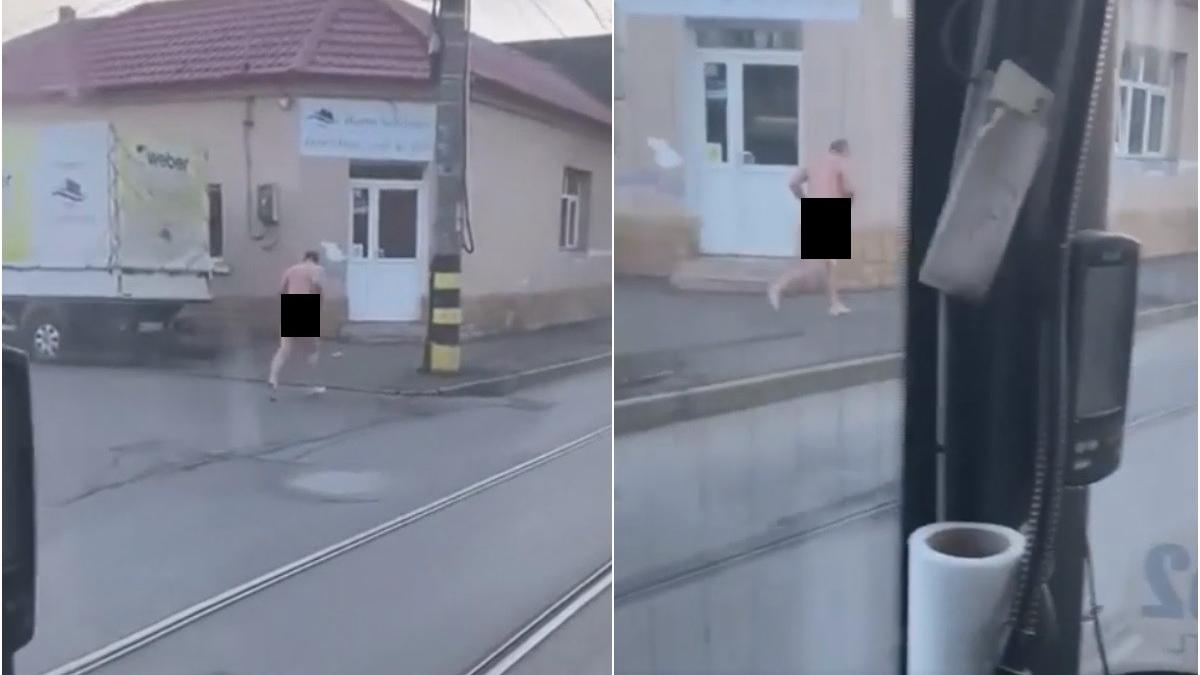 barbat alerga dezbracat strazi oradea