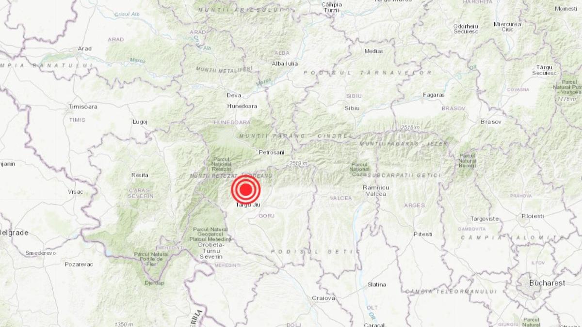 Un nou cutremur de suprafaţă, cu magnitudinea de 3,8, în zona oraşului Târgu Jiu din Gorj