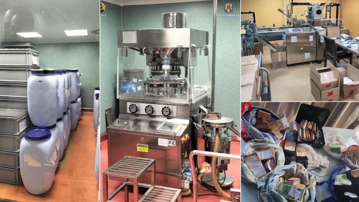 laborator droguri romania traficanti retinuti