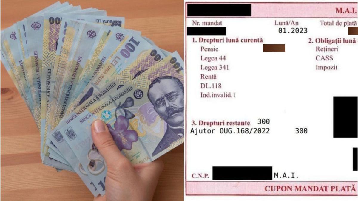 talon pensie nesimtita ianuarie 2023 pensionar mai cati bani castiga romanul