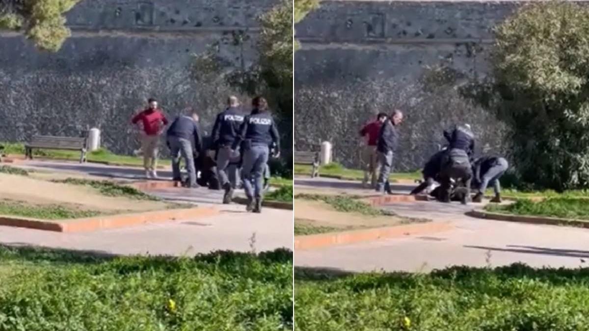 roman trantit pamant incatusat politisti italia confundat hot