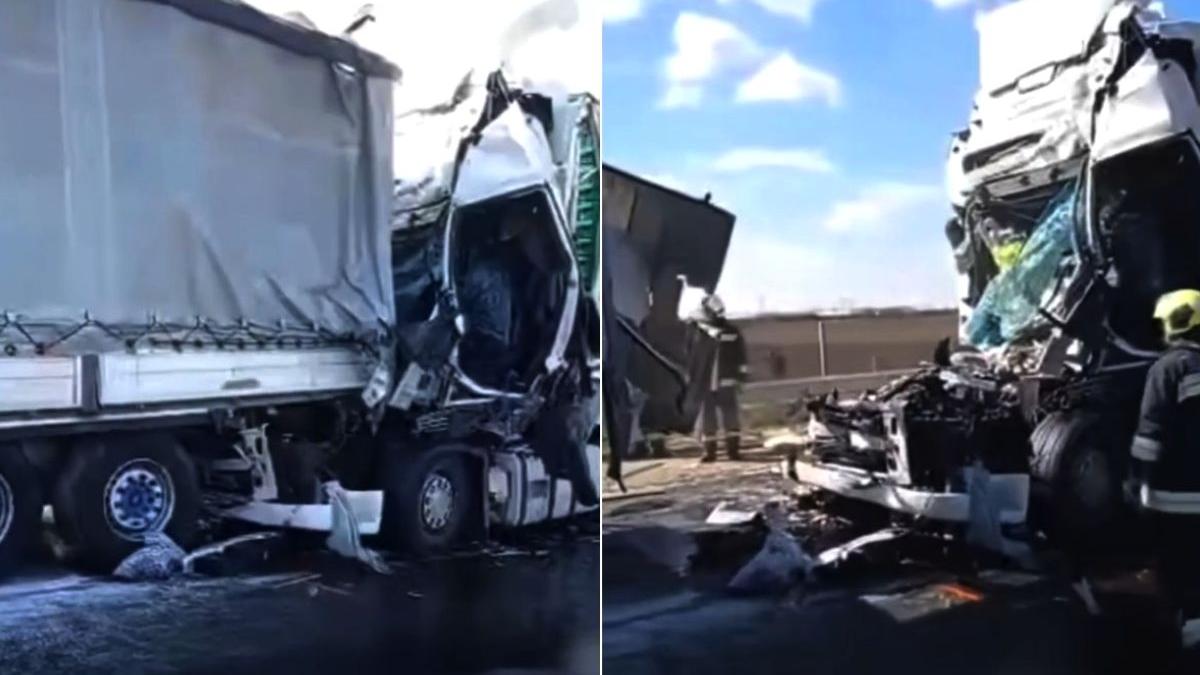 sofer de tir mort accident doua camioane romanesti autostrada m4 ungaria
