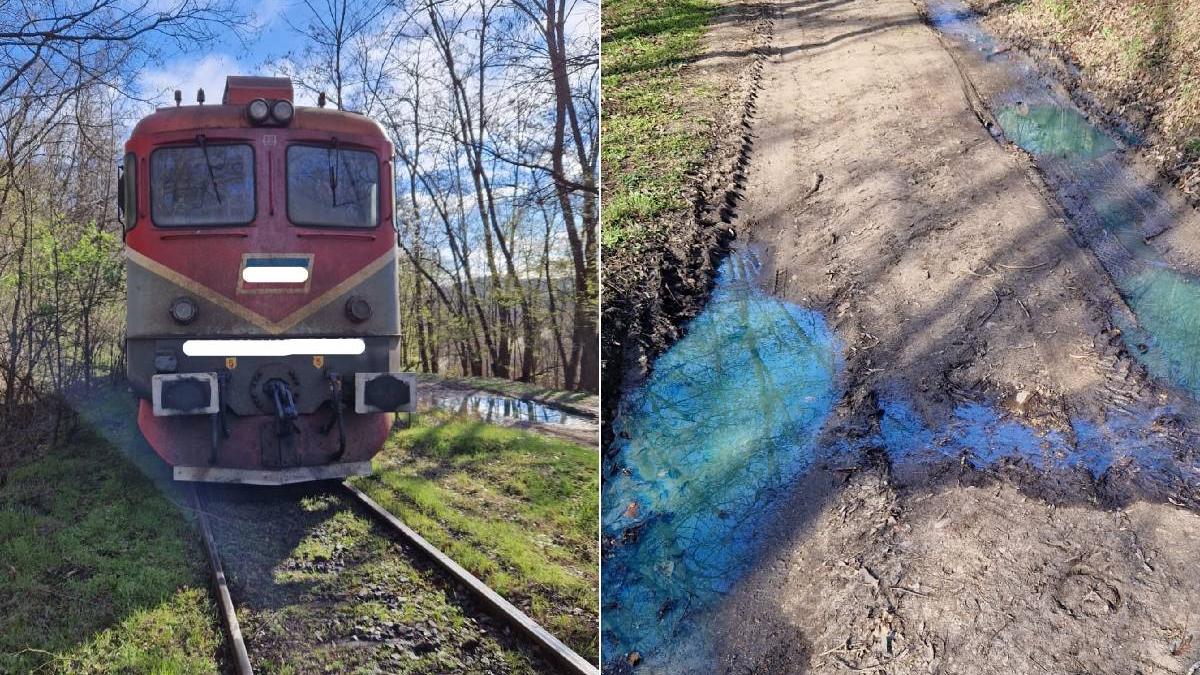 locomotiva deraiat valcea tone motorina rezervor spart tone motorina