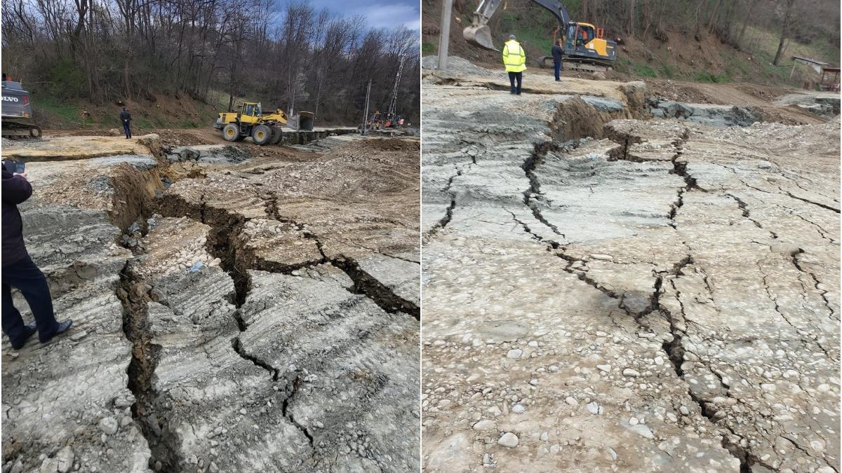 alunecare masiva teren drum comuna vrancea