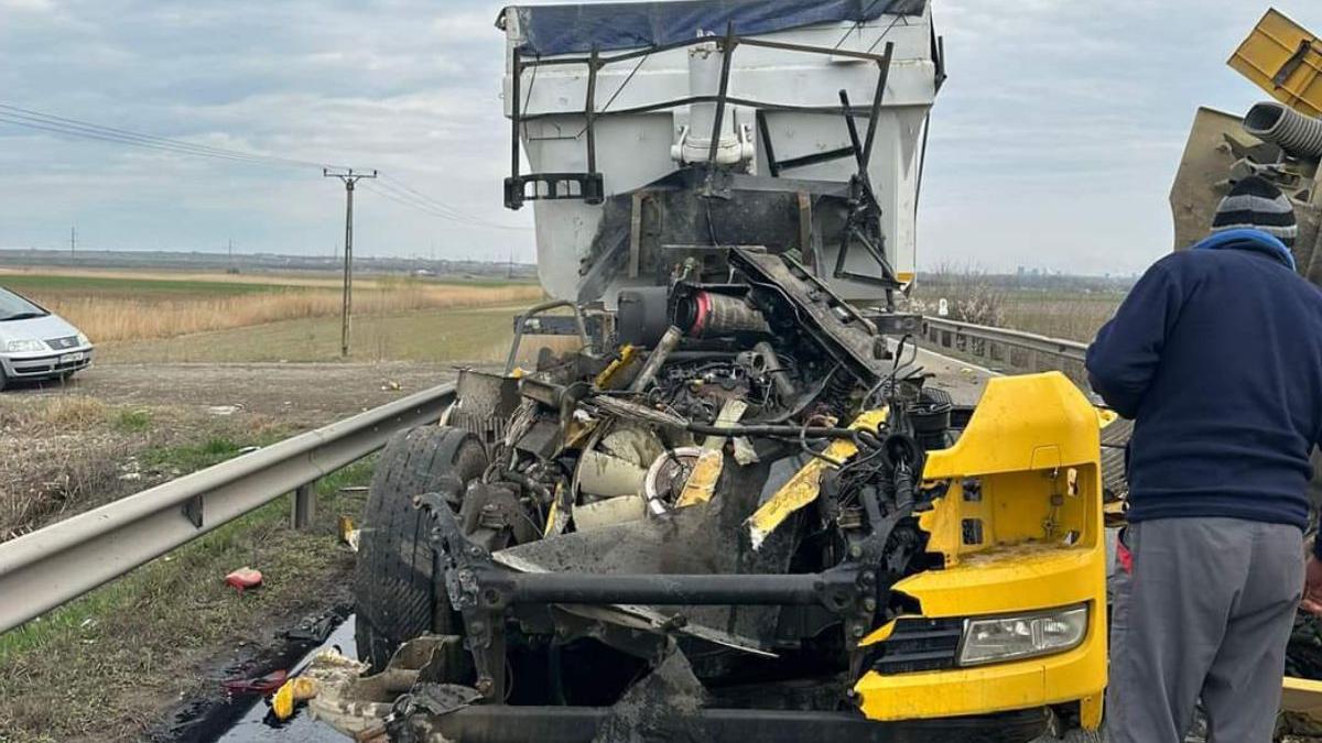 tir fara cabina accident horror braila barbat elicopterul smurd spital