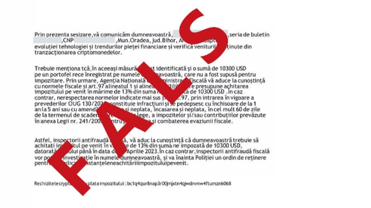 campanie mesaje false anaf bani