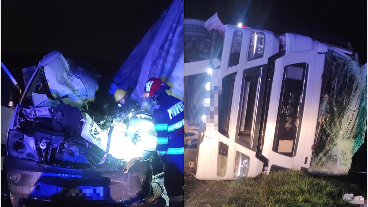 accident tir microbuz mures barbat mort