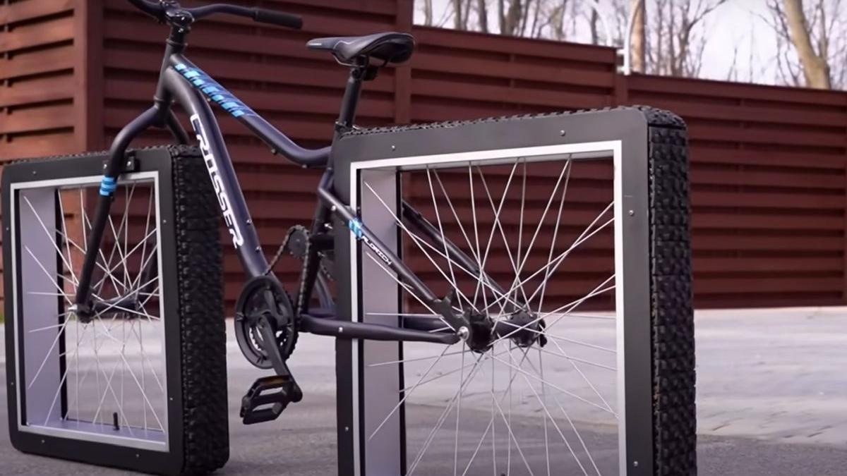 bicicleta roti patrate inventie