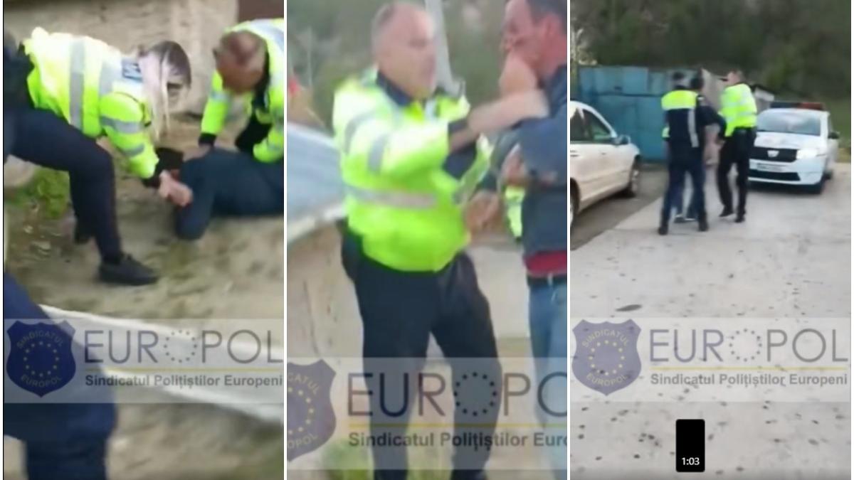 politisti batuti cu pumnii si picioarele interventie apel 112 in mehedinti reactia europol