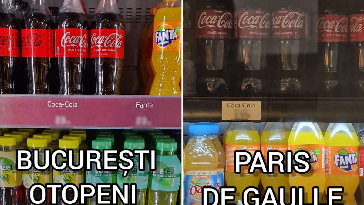 cat costa o sticla de suc aeroportul otopeni