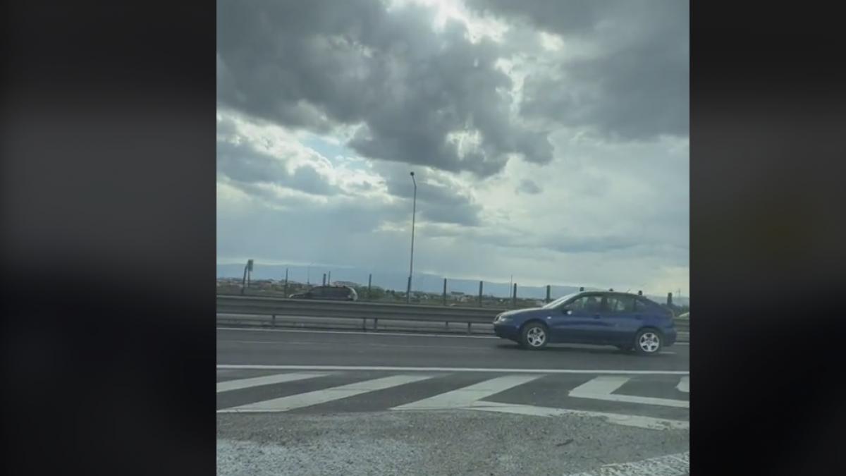 sofer filmat intoarce masina autostrada porneste contrasens sibiu