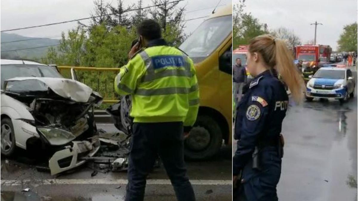 microbuz ciocnit autoturism buzau plan rosu