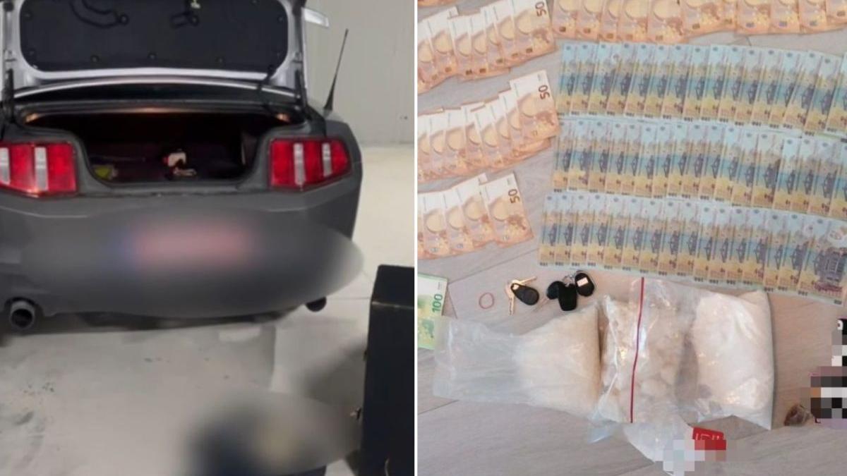 doua kilograme droguri mamaia ascunse boxa portbagaj mustang