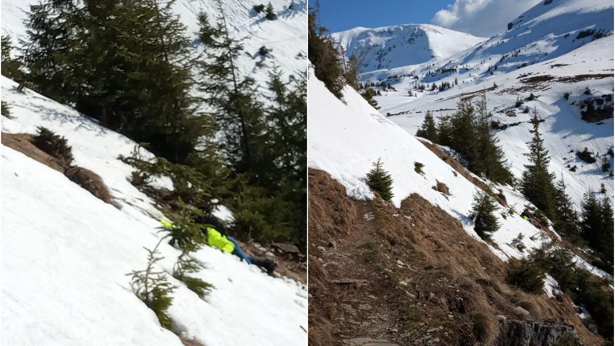 avalansa muntii rodnei zona lac stiol doi turisti belgieni