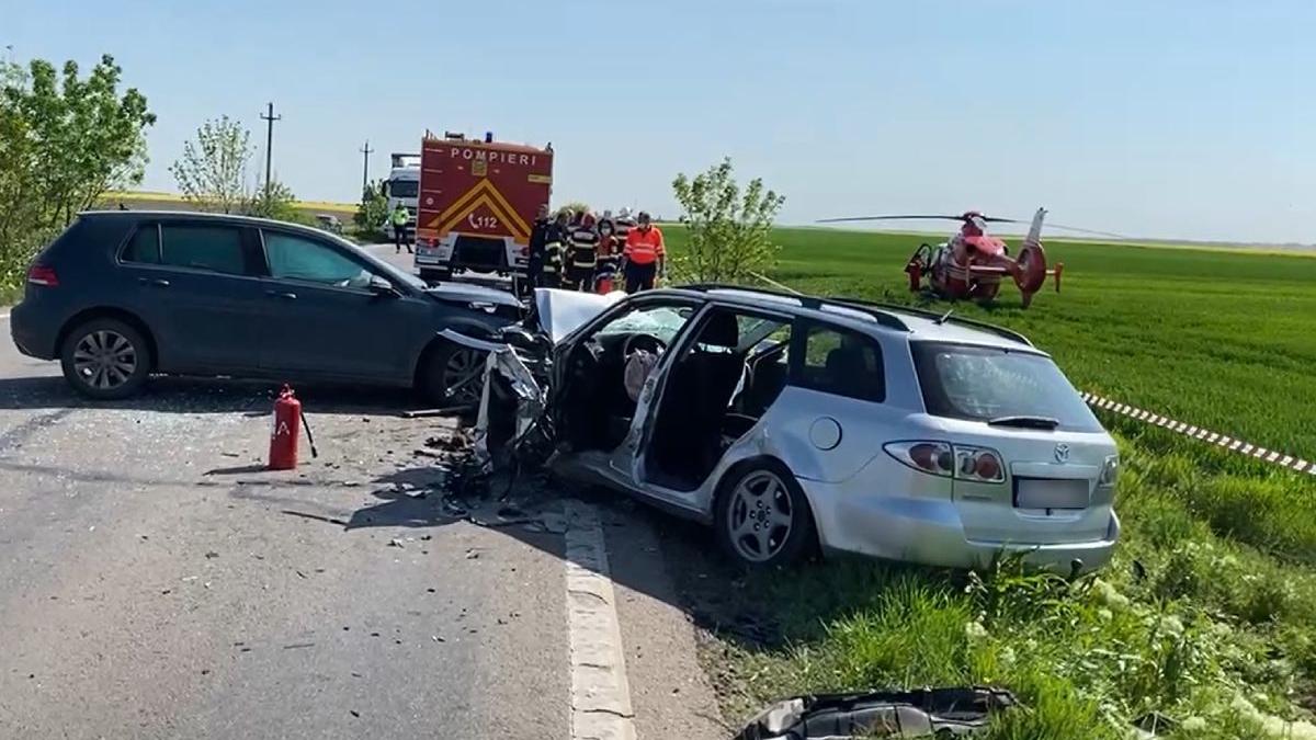 accident frontal dn 6 prunaru teleorman