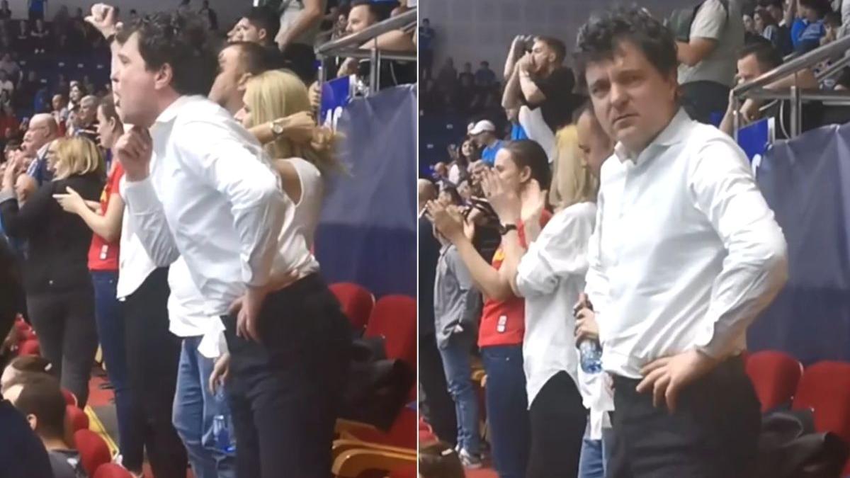 nicusor dan filmat huiduie meci handbal csm bucuresti esbjerg