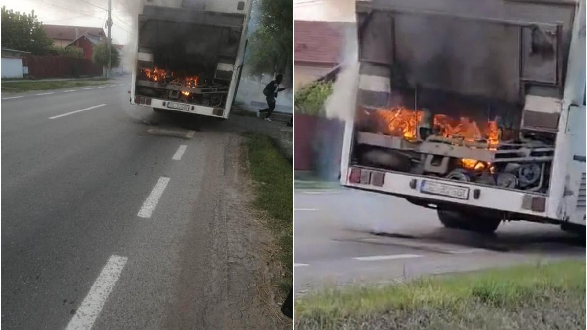 autobuz elevi navetisti luat foc tecuci calatori iesit singuri autovehicul