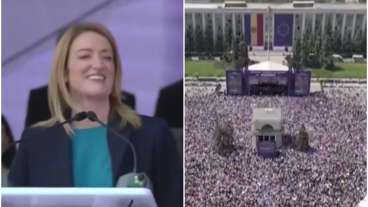 miting chisinau republica moldova mesaj roberta metsola