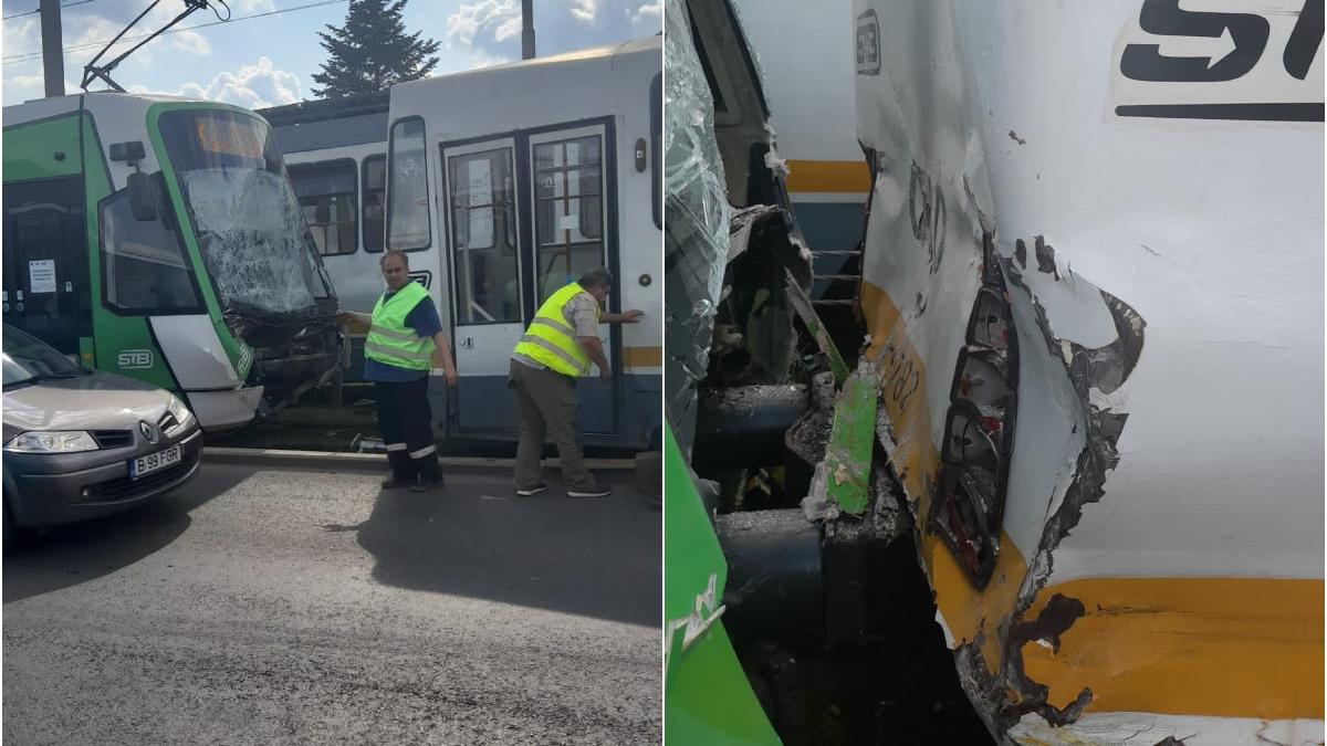 accident tramvaie soseaua giurgiului tramvai deraiat circulatie blocata