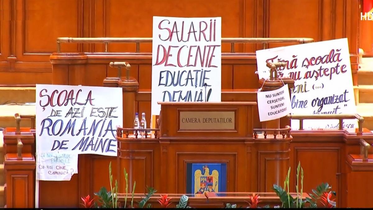 scandal parlament usr greva educatie