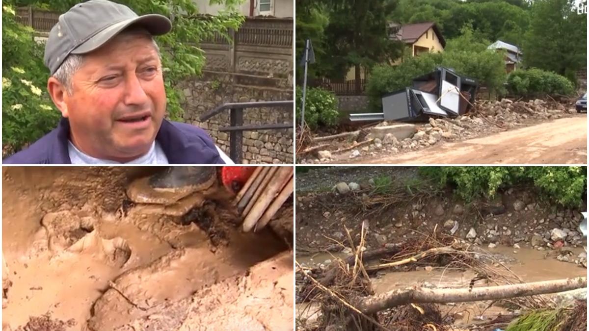 imagini cu furtunile care au facut prapad in romania oamenii numara pagubele inundatiilor