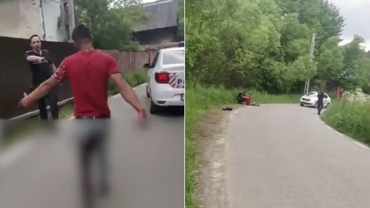 tanar impuscat politist sarit sa apere rude furau lemne