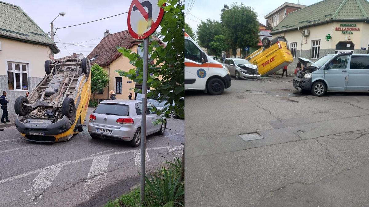 accident grav 3 masini sofer nu a oprit la stop intersectie hadareni mures