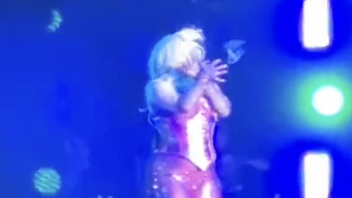 cantareata celebra coborata scena lovita telefon in cap concert