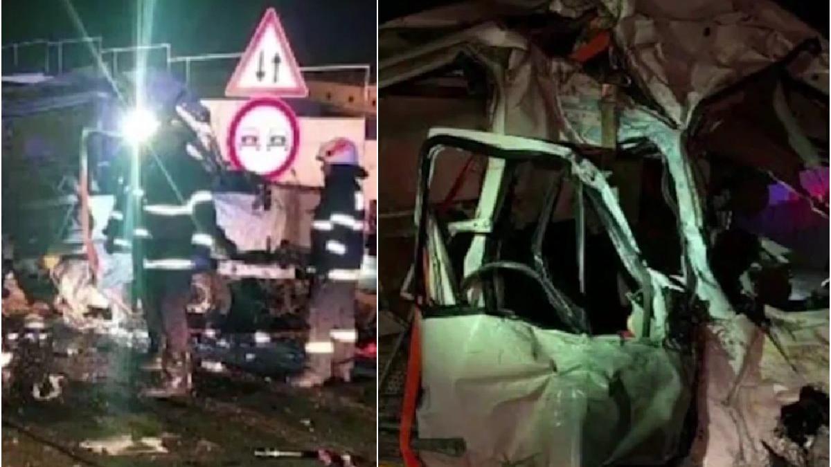 accident grav a1 sibiu tanar fara permis intrat autoutilitara tir el si prieten au murit pe loc